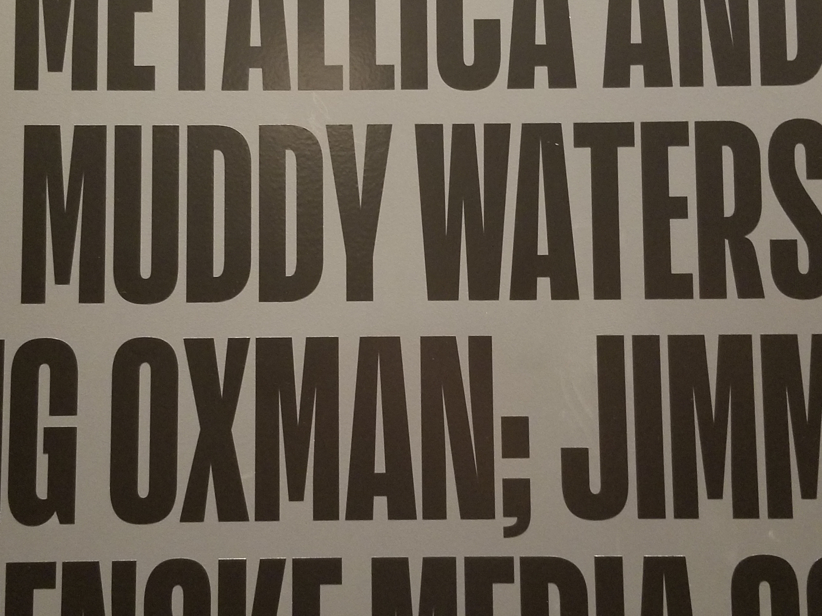 poster including muddy waters's name