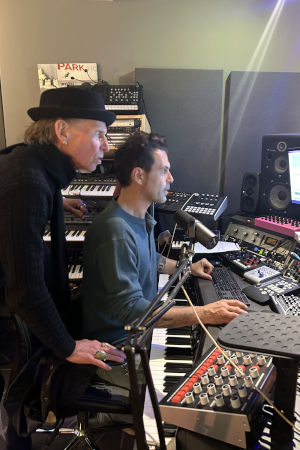 Mike Muller and Manu Lanvin mix their new EP in Studio Chocolaterie, Paris, France