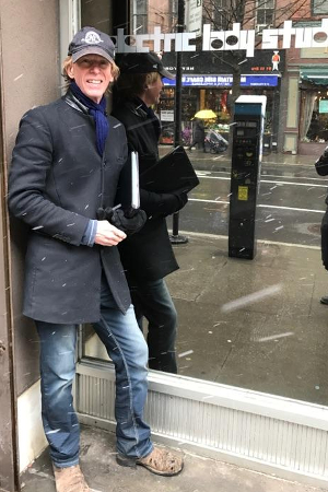 Mike Muller outside Electric Lady studio
